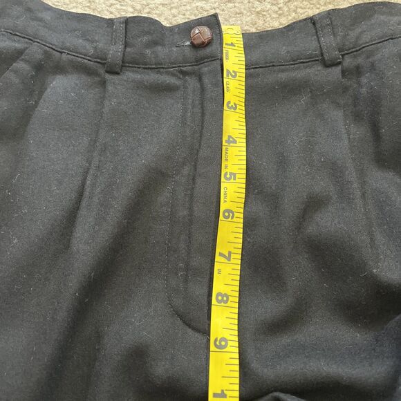 J Crew sz 6 High Rise Italian Merino Wool Black Pleated Front Slacks Dress Pants - Picture 10 of 12